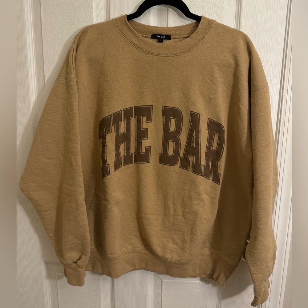 the bar varsity sweatshirt chocolate chip